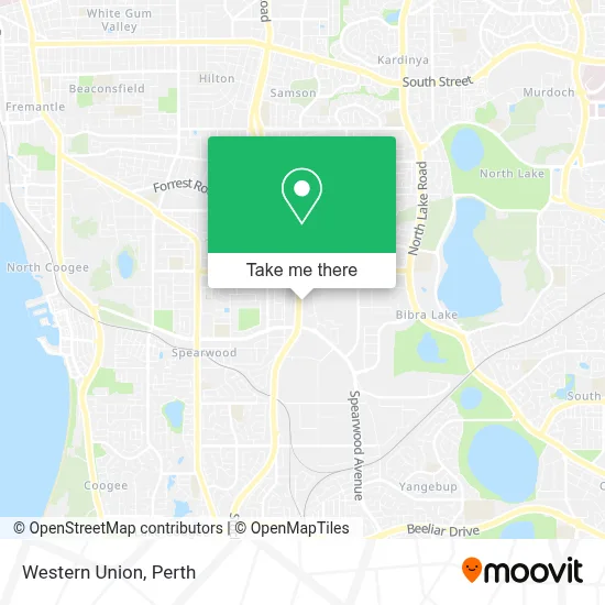 Mapa Western Union