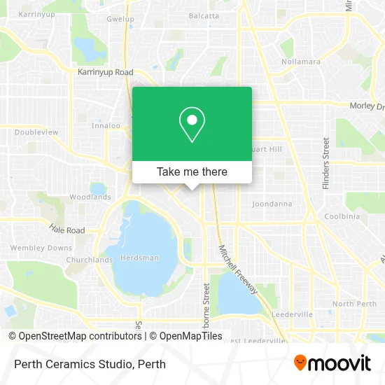 Perth Ceramics Studio map