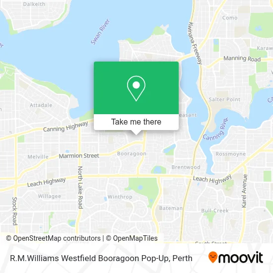 Mapa R.M.Williams Westfield Booragoon Pop-Up