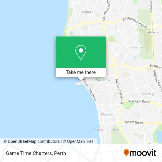 Mapa Game Time Charters