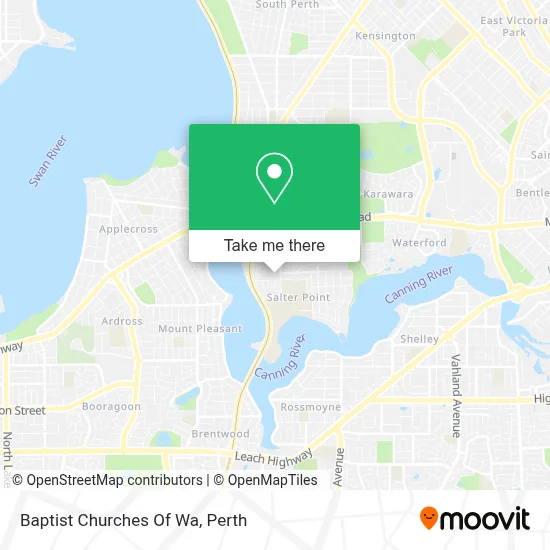 Baptist Churches Of Wa map