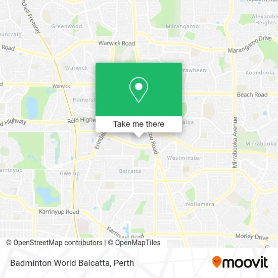 Mapa Badminton World Balcatta