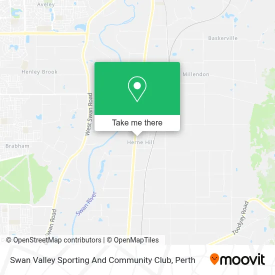 Mapa Swan Valley Sporting And Community Club