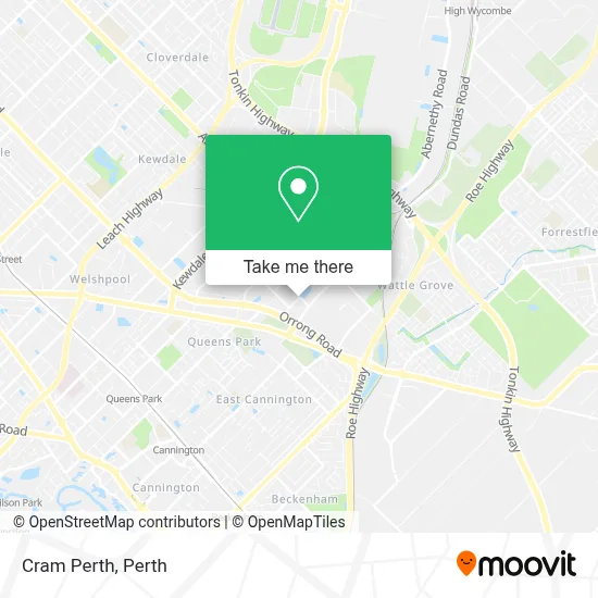 Cram Perth map