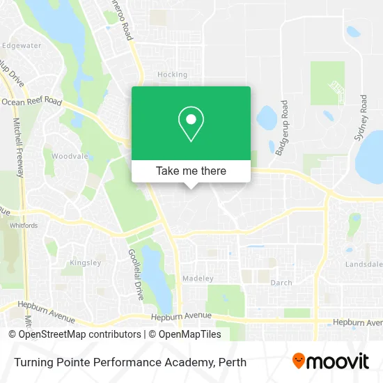 Mapa Turning Pointe Performance Academy