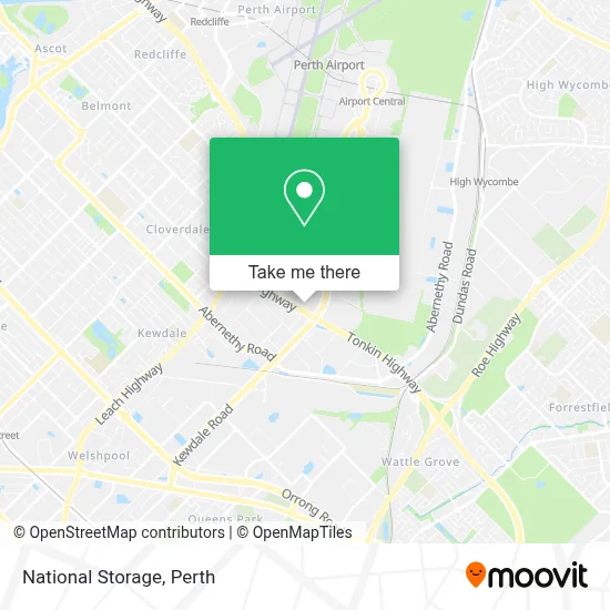 Mapa National Storage