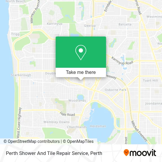 Mapa Perth Shower And Tile Repair Service