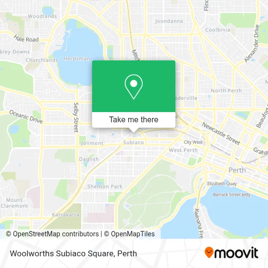 Mapa Woolworths Subiaco Square
