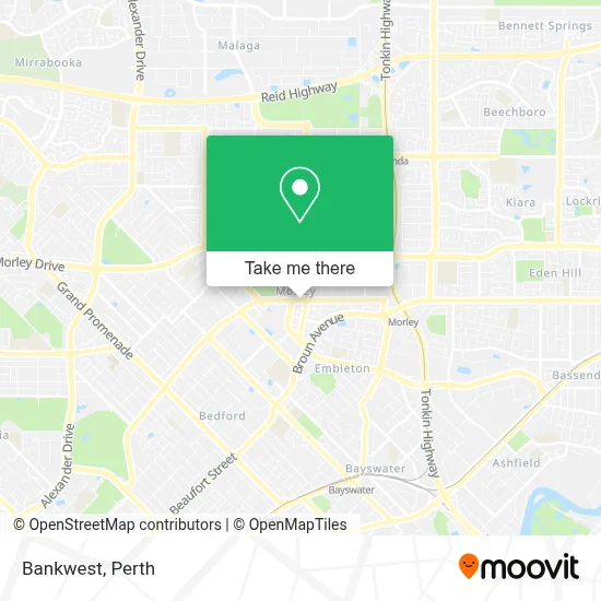 Mapa Bankwest