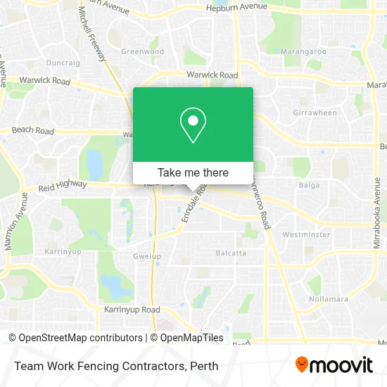 Mapa Team Work Fencing Contractors