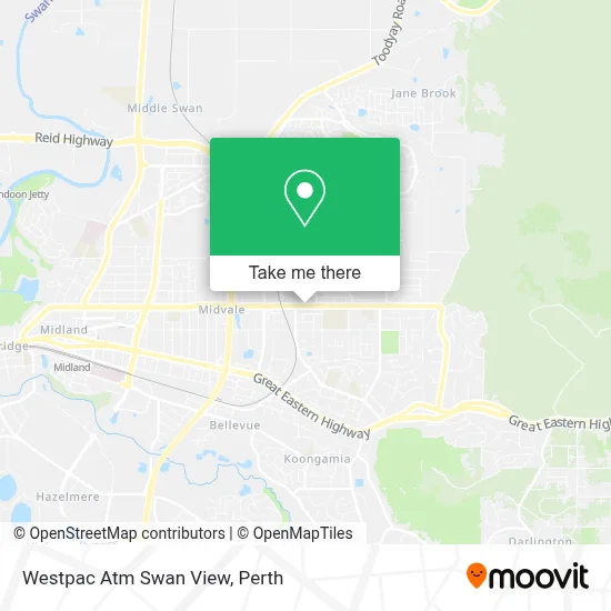 Mapa Westpac Atm Swan View