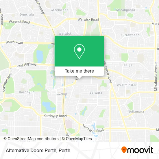 Alternative Doors Perth map
