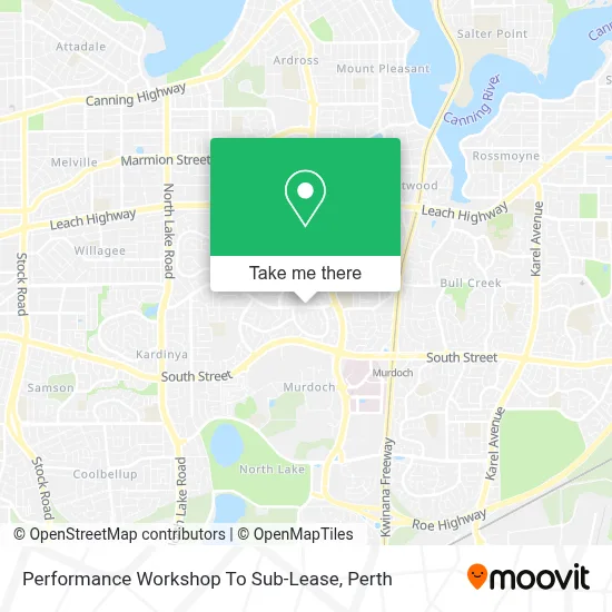 Performance Workshop To Sub-Lease map