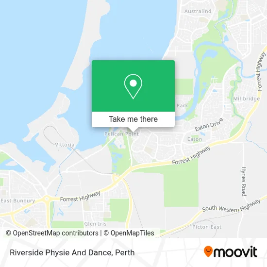 Mapa Riverside Physie And Dance