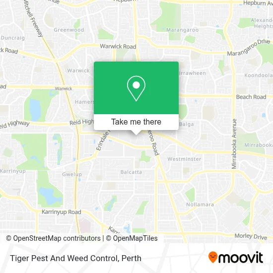Tiger Pest And Weed Control map