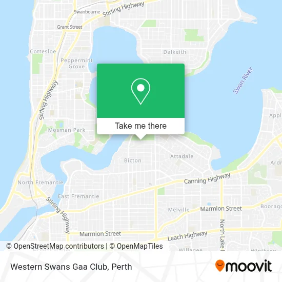 Mapa Western Swans Gaa Club