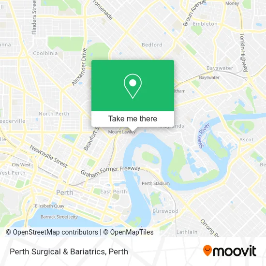 Mapa Perth Surgical & Bariatrics