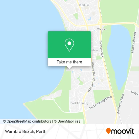 Mapa Warnbro Beach