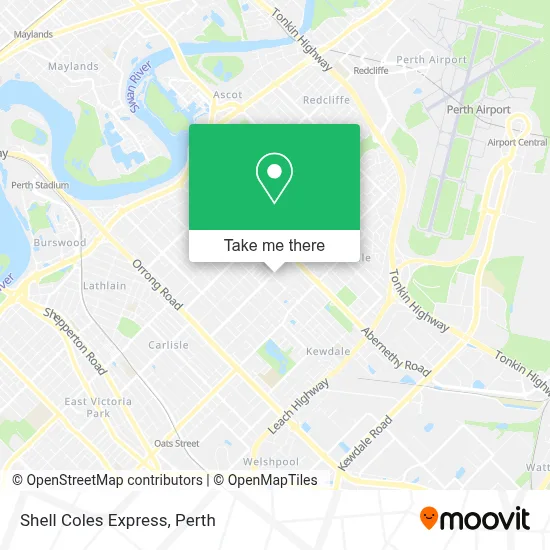 Mapa Shell Coles Express