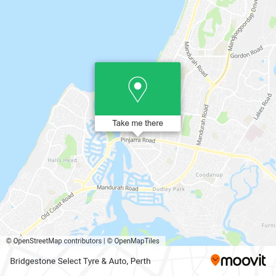 Mapa Bridgestone Select Tyre & Auto