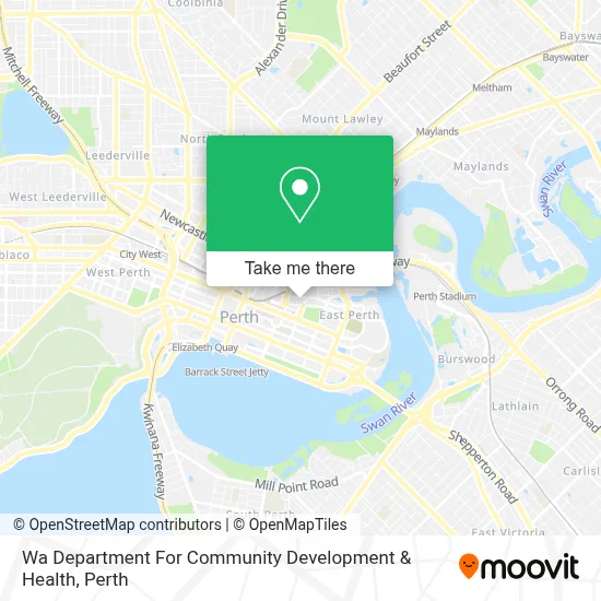 Wa Department For Community Development & Health map