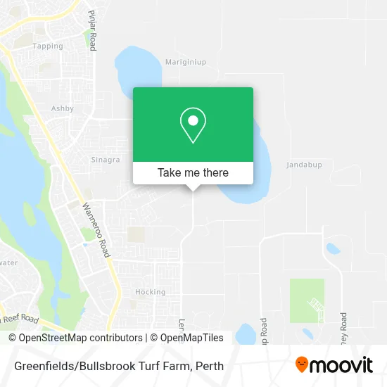 Mapa Greenfields / Bullsbrook Turf Farm
