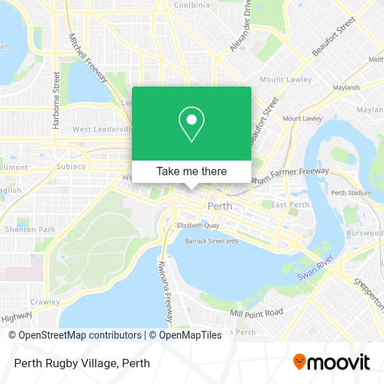 Mapa Perth Rugby Village