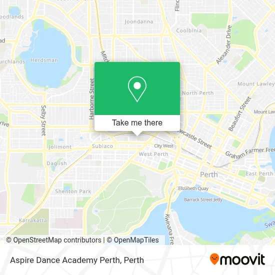 Mapa Aspire Dance Academy Perth