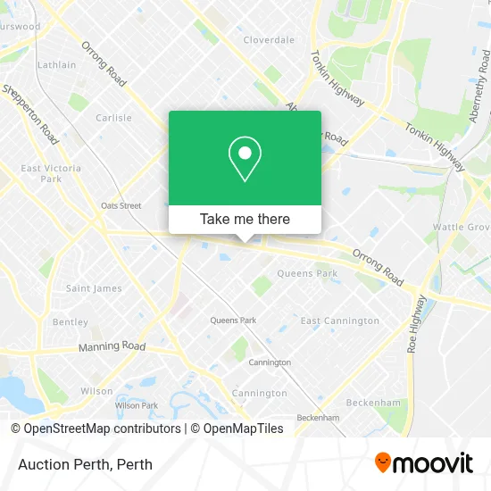 Auction Perth map