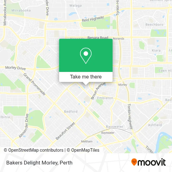 Mapa Bakers Delight Morley