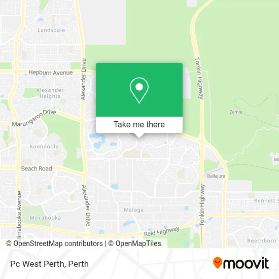 Mapa Pc West Perth
