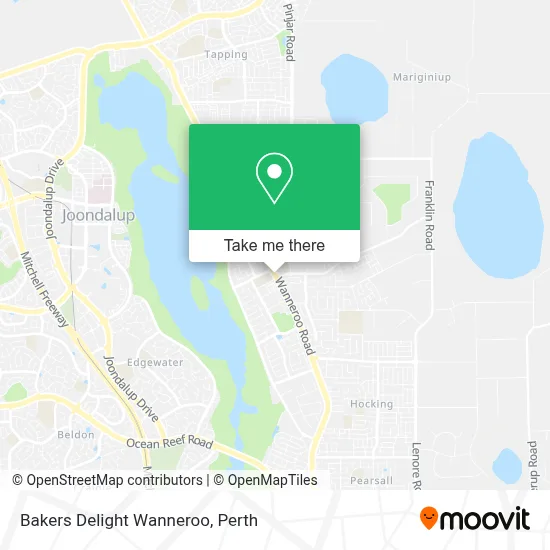 Mapa Bakers Delight Wanneroo