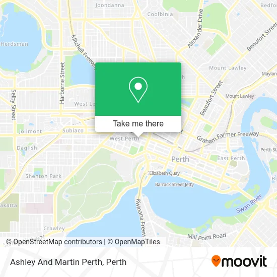 Mapa Ashley And Martin Perth