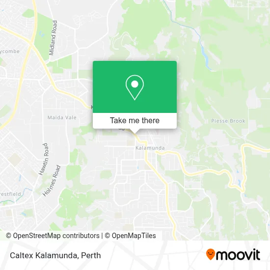 Mapa Caltex Kalamunda