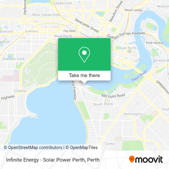 Mapa Infinite Energy - Solar Power Perth