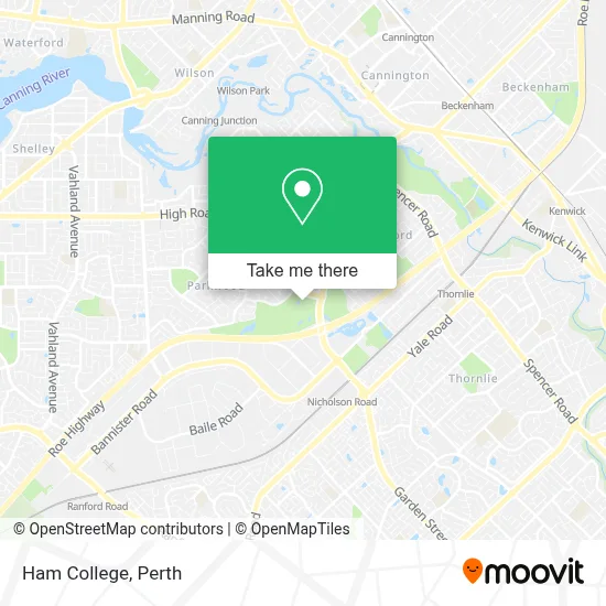 Mapa Ham College