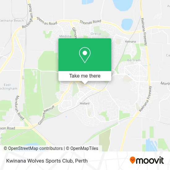 Mapa Kwinana Wolves Sports Club