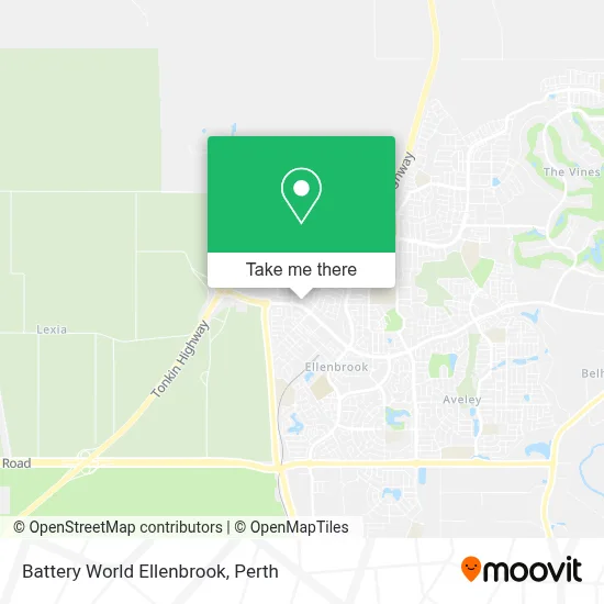 Mapa Battery World Ellenbrook