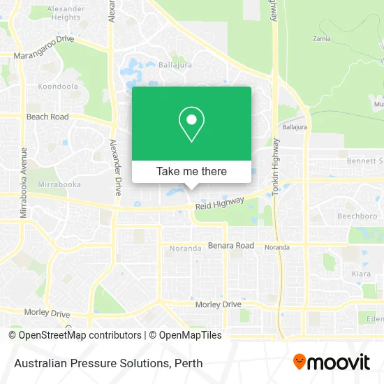 Mapa Australian Pressure Solutions