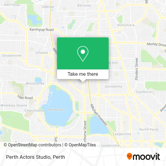 Mapa Perth Actors Studio