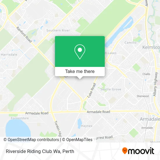 Mapa Riverside Riding Club Wa