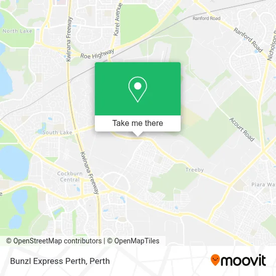 Mapa Bunzl Express Perth