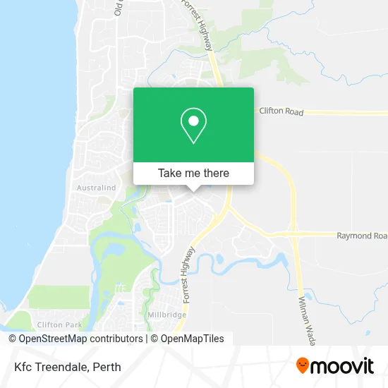 Mapa Kfc Treendale