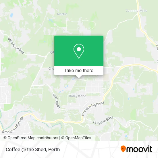 Coffee @ the Shed map