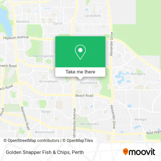 Mapa Golden Snapper Fish & Chips