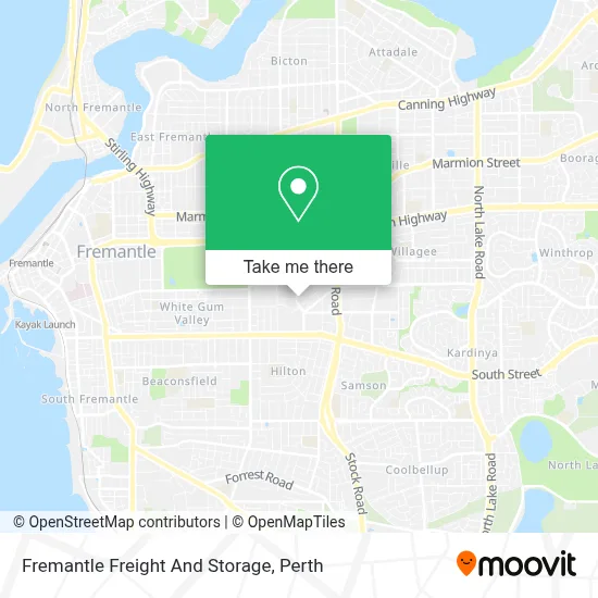 Mapa Fremantle Freight And Storage