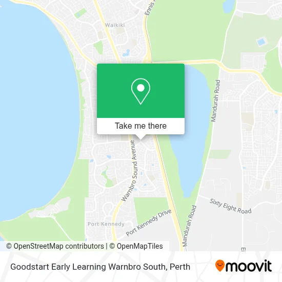 Mapa Goodstart Early Learning Warnbro South