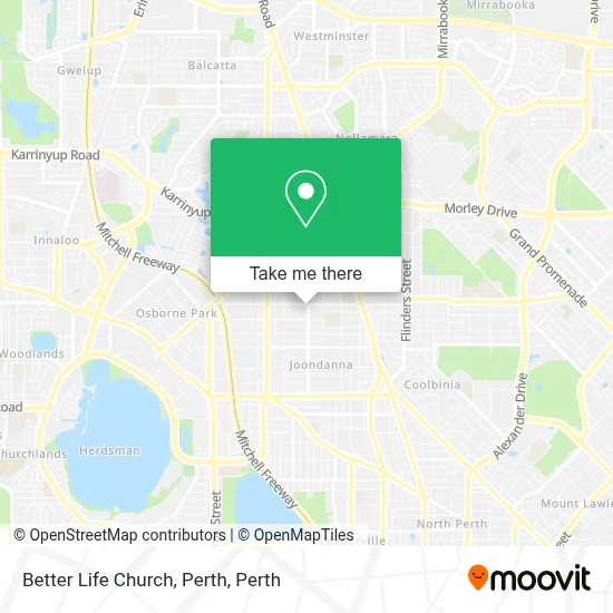 Mapa Better Life Church, Perth