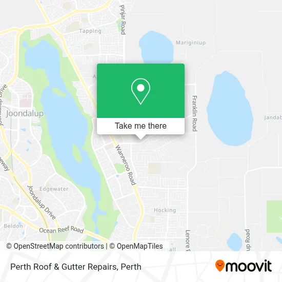 Perth Roof & Gutter Repairs map