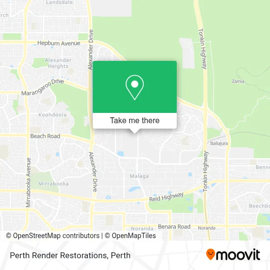 Perth Render Restorations map